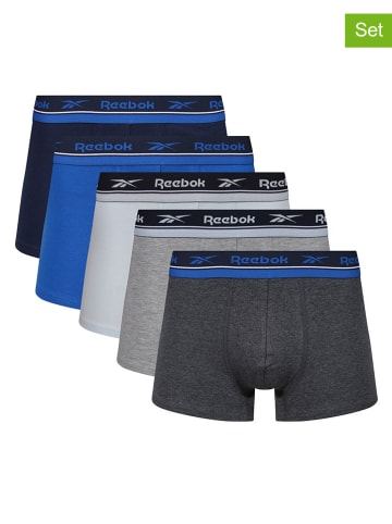 Reebok 5-delige set: boxershorts "Dornan" grijs/blauw