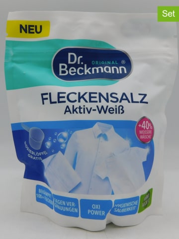Dr. Beckmann 4er-Set: Fleckensalz "Aktiv Weiß OXI Power", 400 g