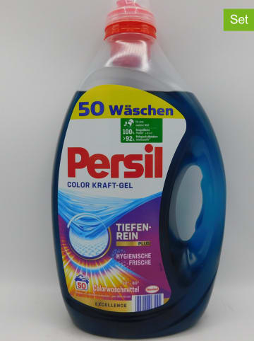 Persil 4er-Set: Flüssigwaschmittel "Kraft Gel Color Tiefenrein", je 2,5 l