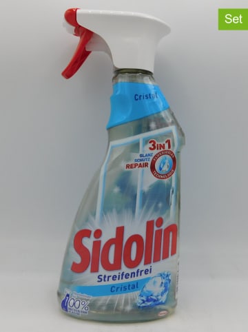 Sidolin 2er-Set: Glasreiniger "Streifenfrei Cristal 3in1", je 500 ml