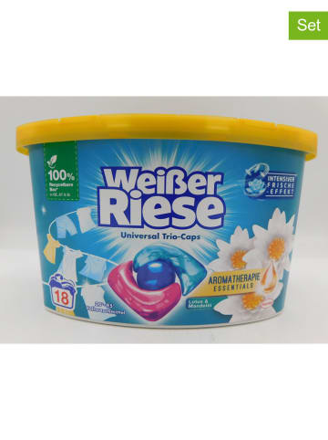 Weißer Riese 4er-Set: Waschmitteltabs "Universal Trio Caps - Lotus", 4 x 216 g