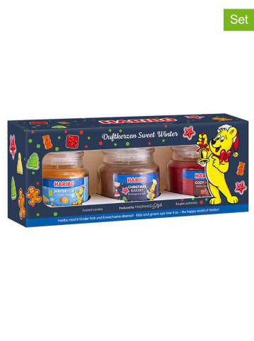 Haribo 3er-Set: Duftkerze "Haribo Winter" - 3x 85 g