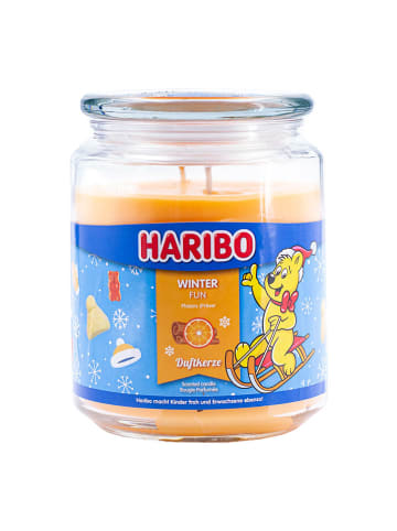 Haribo Duftkerze "Haribo Winter Fun" in Orange - 510 g
