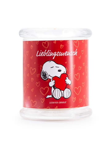 Peanuts Duftkerze "Lieblingsmensch" in Rot - 250 g