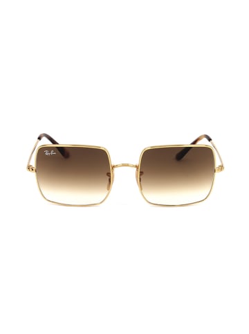 Ray Ban Damskie okulary przeciwsłoneczne w kolorze złoto-brązowym