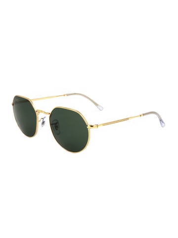 Ray Ban Unisex-Sonnenbrille in Gold/ Schwarz