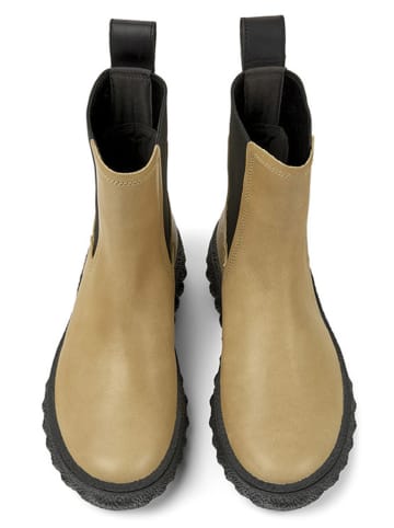 Camper Leder-Chelsea-Boots in Beige