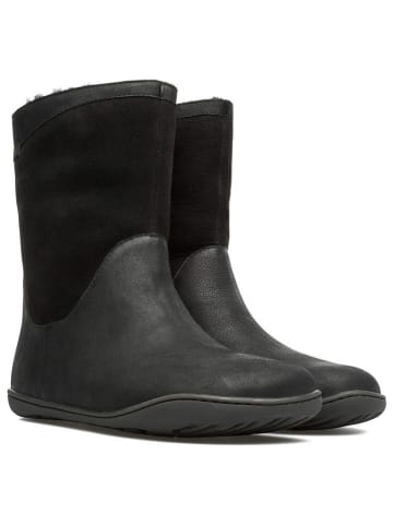 Camper Leder-Stiefel in Schwarz