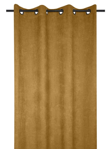 STOF France Ringgordijn "Grammont" mosterdgeel - (L)260 x (B)140 cm