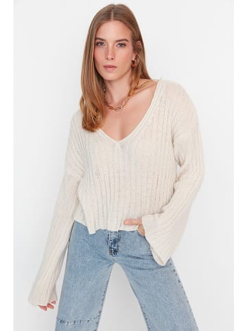 trendyol Sweter w kolorze kremowym