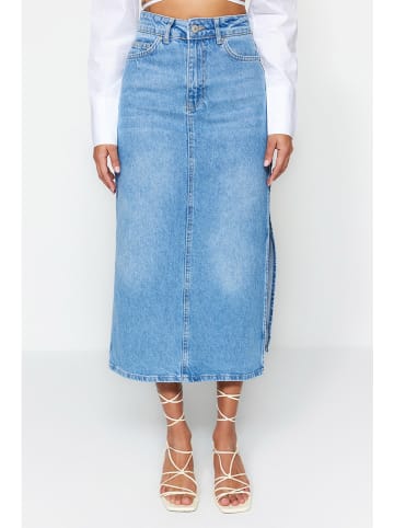 trendyol Spódnica dżinsowa w kolorze niebieskim