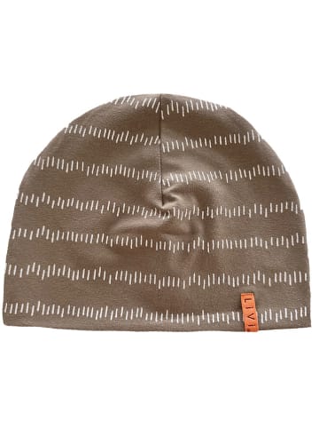 LiVi Beanie "Stripes Taupe" in Taupe