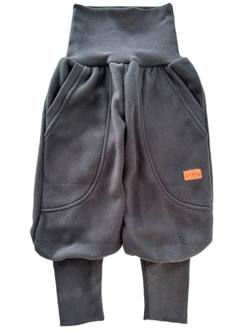 LiVi Fleece-Streetjogger "Dunkelgrau" in Dunkelgrau