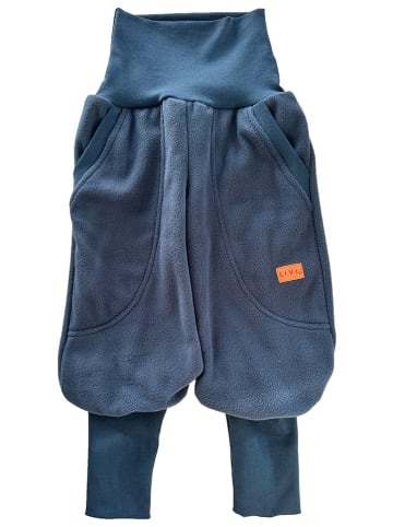 LiVi Fleece streetjogger "Rauchblau" blauw