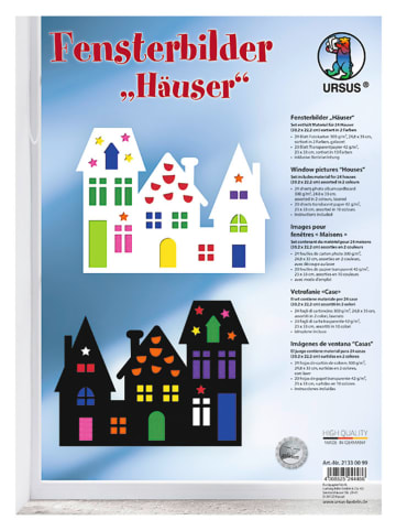 URSUS Fensterbild-Bastelset "Häuser" in Bunt