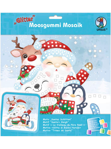 URSUS Moosgummi Mosaik "Glitter - Santas Schlitten" in Bunt