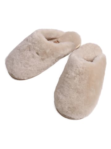 Kaiser Naturfellprodukte Lammfell-Pantoletten "Viki" in Creme