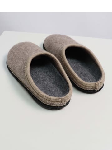 Kaiser Naturfellprodukte Lammfell-Hausschuhe in Beige