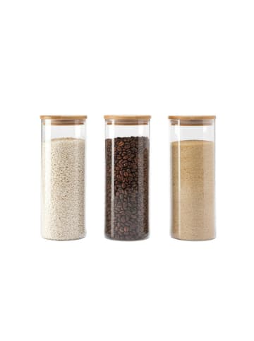KALORIK 3-delige set: voorraadcontainers naturel