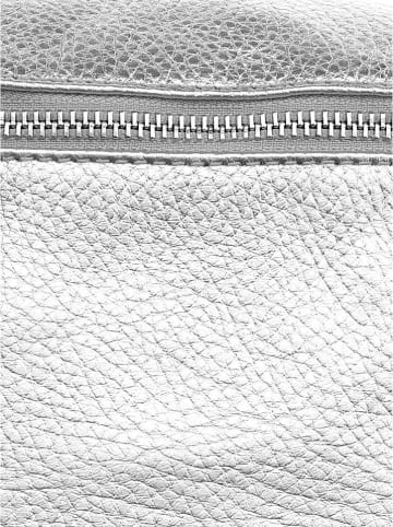 Zwillingsherz Skórzana torebka w kolorze srebrnym - 25 x 18 x 5 cm