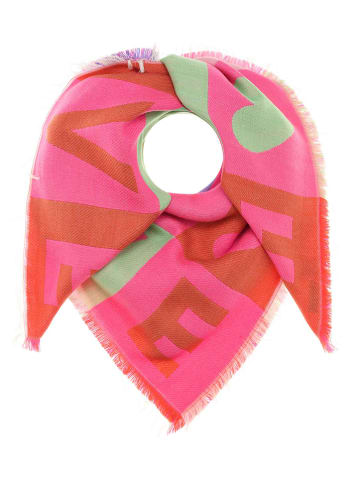 Zwillingsherz Vierkante sjaal "Nadeen" roze - (L)110 x (B)110 cm