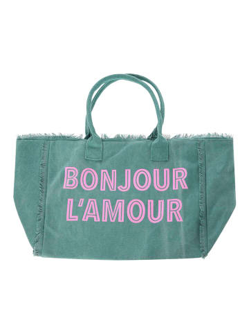 Zwillingsherz Shopper bag w kolorze zielonym - 62 x 46 x 36 cm