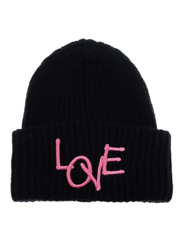 Zwillingsherz Wełniana czapka "Love" w kolorze czarnym