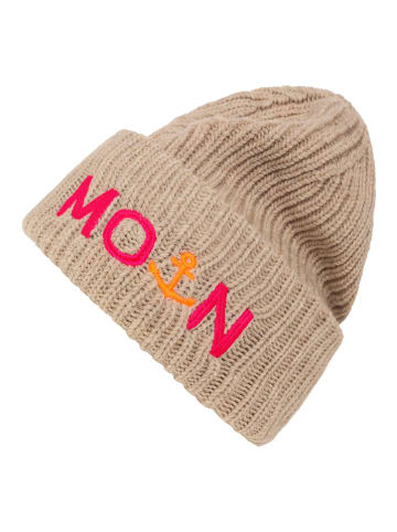 Zwillingsherz Wollen muts "Anker" beige