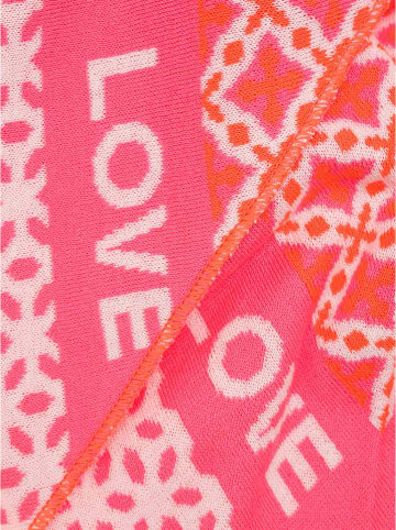 Zwillingsherz Driehoekige doek "Eleonore" roze/oranje - (L)200 x (B)100 cm