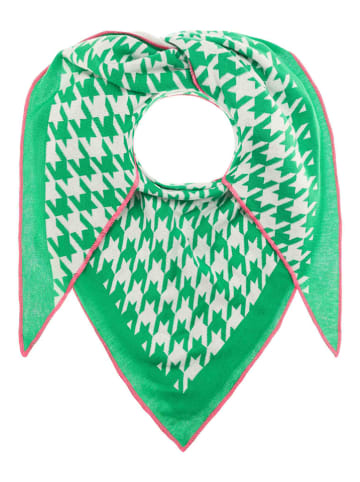 Zwillingsherz Driehoekige doek "Pied-de-poule" groen - (L)200 x (B)100 cm