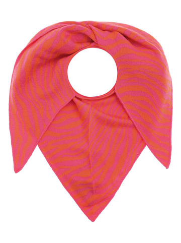 Zwillingsherz Driehoekige sjaal "Linna" roze/oranje - (L)200 x (B)100 cm