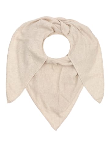 Zwillingsherz Driehoekige sjaal "Uni" beige - (L)200 x (B)100 cm