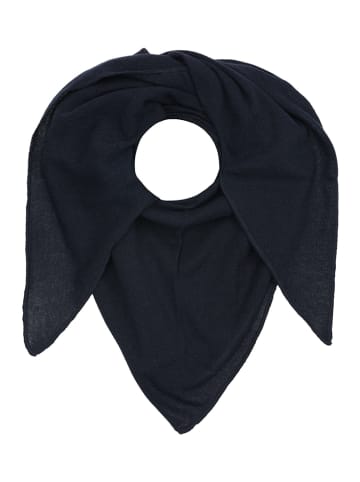 Zwillingsherz Driehoekige sjaal "Uni" donkerblauw - (L)200 x (B)100 cm