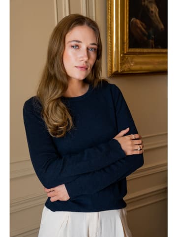 Maison Héritage Cashmere Kaszmirowy sweter w kolorze granatowym