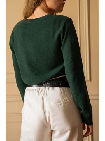 Maison Héritage Cashmere Kaszmirowy sweter w kolorze ciemnozielonym