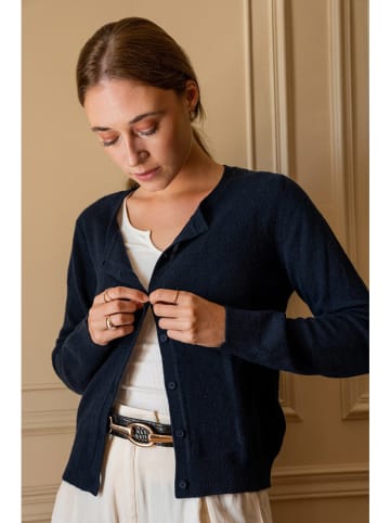 Maison Héritage Cashmere Kaszmirowy kardigan w kolorze granatowym