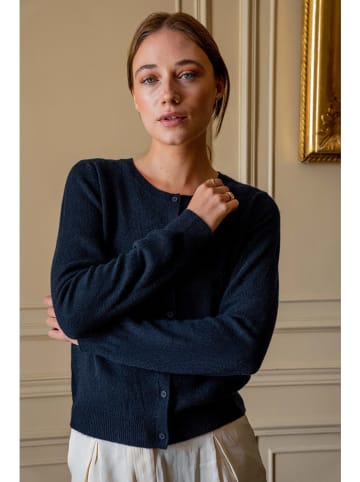 Maison Héritage Cashmere Kaszmirowy kardigan w kolorze granatowym