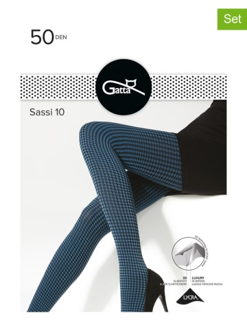 Gatta 2er-Set: Strumpfhosen "Sassi" in Blau - 50 DEN