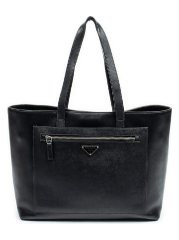 PRADA Leren schoudertas zwart - (B)38 x (H)31 x (D)14 cm