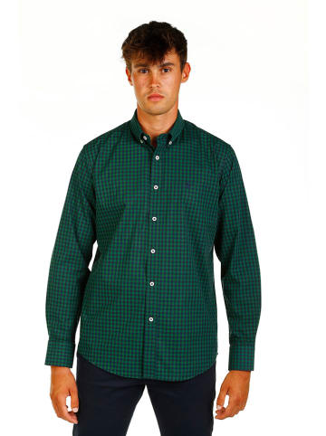 The Time of Bocha Koszula "Cotton" - Regular fit - w kolorze zielono-niebieskim