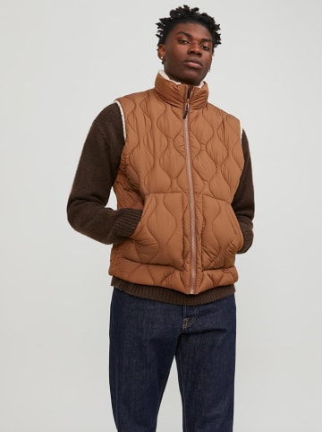 Jack & Jones Omkeerbare bodywarmer lichtbruin/crème