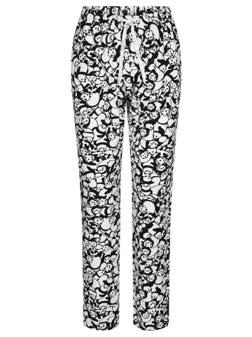 Rösch Pyjama-Hose in Schwarz/ Weiß