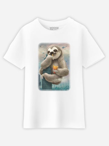 WOOOP Koszulka "Sloth Attack" w kolorze białym