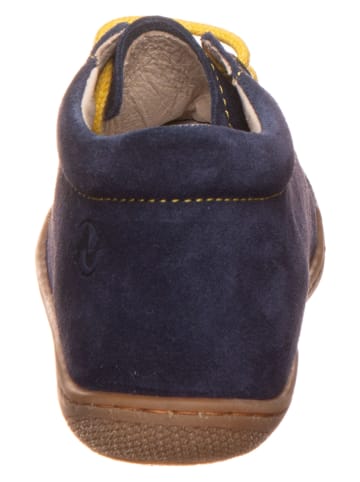 Naturino Leren loopleerschoenen "Coco" donkerblauw/geel