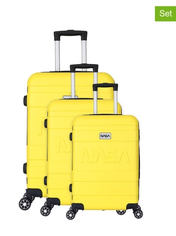 Nasa 3-delige hardcase-trolleyset "Endeavour" geel