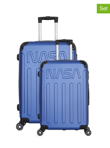 Nasa 2-delige hardcase-trolleyset "Voyager" blauw