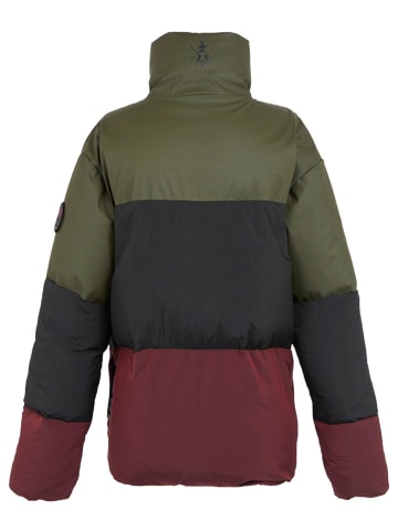 Dare 2b Płaszcz pikowany "Barbegal" w kolorze oliwkowo-czarno-czerwonym