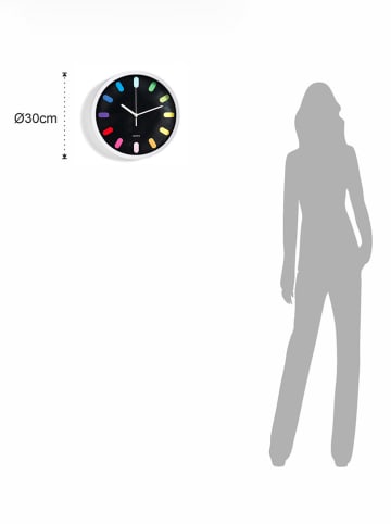 Tomasucci Wandklok "Rainbow" zwart - Ø 30 cm