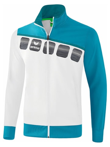 erima Trainingsvest "5-C" wit/turquoise
