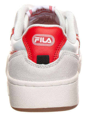 Fila Leder-Sneakers in Weiß/ Rot